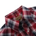 thumbnail image 4 of Coevals Club Mens Pearl Snap Plaid Western Cowboy Button Up Long Sleeve Shirts Red Black White 24 3X-Large, 4 of 8