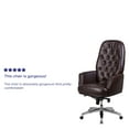 thumbnail image 5 of Flash Furniture High Back Traditional Tufted Brown LeatherSoft Multifunction Executive Swivel Ergonomic Office Chair with Arms, 5 of 13