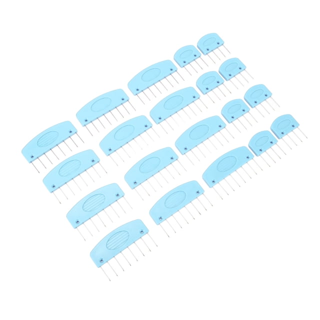 20 Knit Blocking Combs Kits with Stainless Steel Pins, Ergonomic Design for Knitting Crochet Projects with Even Distribution for Shawl Sweater Projects in Assorted Colors