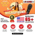 thumbnail image 2 of Cardioid Dynamic Vocal Microphone with On/Off Switch & XLR/1/4" Cable – Noise-Reducing Handheld Mic for Karaoke, Live Singing, DJ, and Public Speaking, 2 of 12