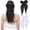 Big-Black and White, variant on 2 PCS Double Layer Hair Bows Red Hair Ribbon Clips Ponytail Holder Accessories for Women Girls Toddlers Teens Kids