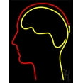 thumbnail image 1 of Human Head LED Neon Sign 19 x 15 - inches, Black Square Cut Acrylic Backing, with Dimmer - Bright and Premium built indoor LED Neon Sign for Defence Force., 1 of 6