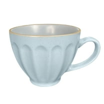 12oz Ceramic Coffee Mug for Office and Home,Breakfast Mug Tea Cup,Hand Painted with Handles,Dishwasher Microwave Safe,Best Gifts for Women and Men (Blue)