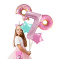 thumbnail image 2 of Decoraciones de cumpleaños con globos Dokuna Donut para niñas que cumplen 7 años, 2 of 5