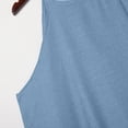 thumbnail image 6 of Homenesgenics Summer Dresses for Women under $10 Women's Summer Loose Denim Camisole Dress Sleeveless Solid Color Skirt Long Skirt Blue L, 6 of 9