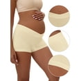 thumbnail image 3 of Unique Bargains Women's Low Waist Pregnancy Seamless Ladies Panties 2XL Beige, 3 of 6