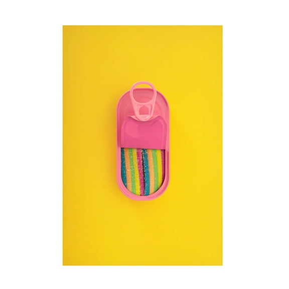 Canvas Wall Art - Julia Ramiro 'Canned Candy.1' Wall Art for Living Room, Bedroom, or Office D?cor by Trademark Fine Art - 12 x 19 Inches