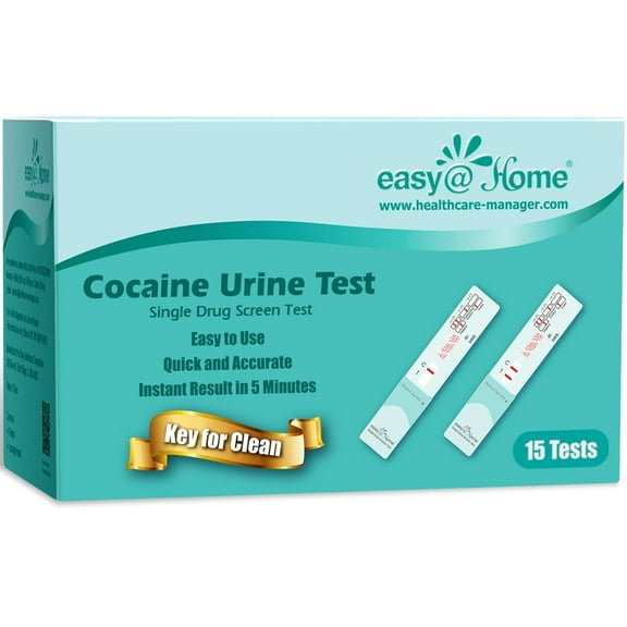 Easy@Home 15 Pack Cocaine(COC) Single Panel Drug Tests Kit - Value Pack COC Screen Urine Drug Test Kit- #EDCO-114