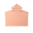 thumbnail image 1 of Cape de Bikini pour Bébés Filles, Cache-Maillot Uni à Capuche Sans Manches avec Franges, Rose, 2-3 Ans, 1 of 8