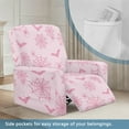 thumbnail image 2 of SCRAWLGOD Halloween Bat Spider Print Pink Recliner Slipcover Stretch Reclining Chair Covers Recliner Chair Covers with Storage Pocket Furniture Protector 4 Pieces Sofa Cover Prevent Stain, 2 of 7