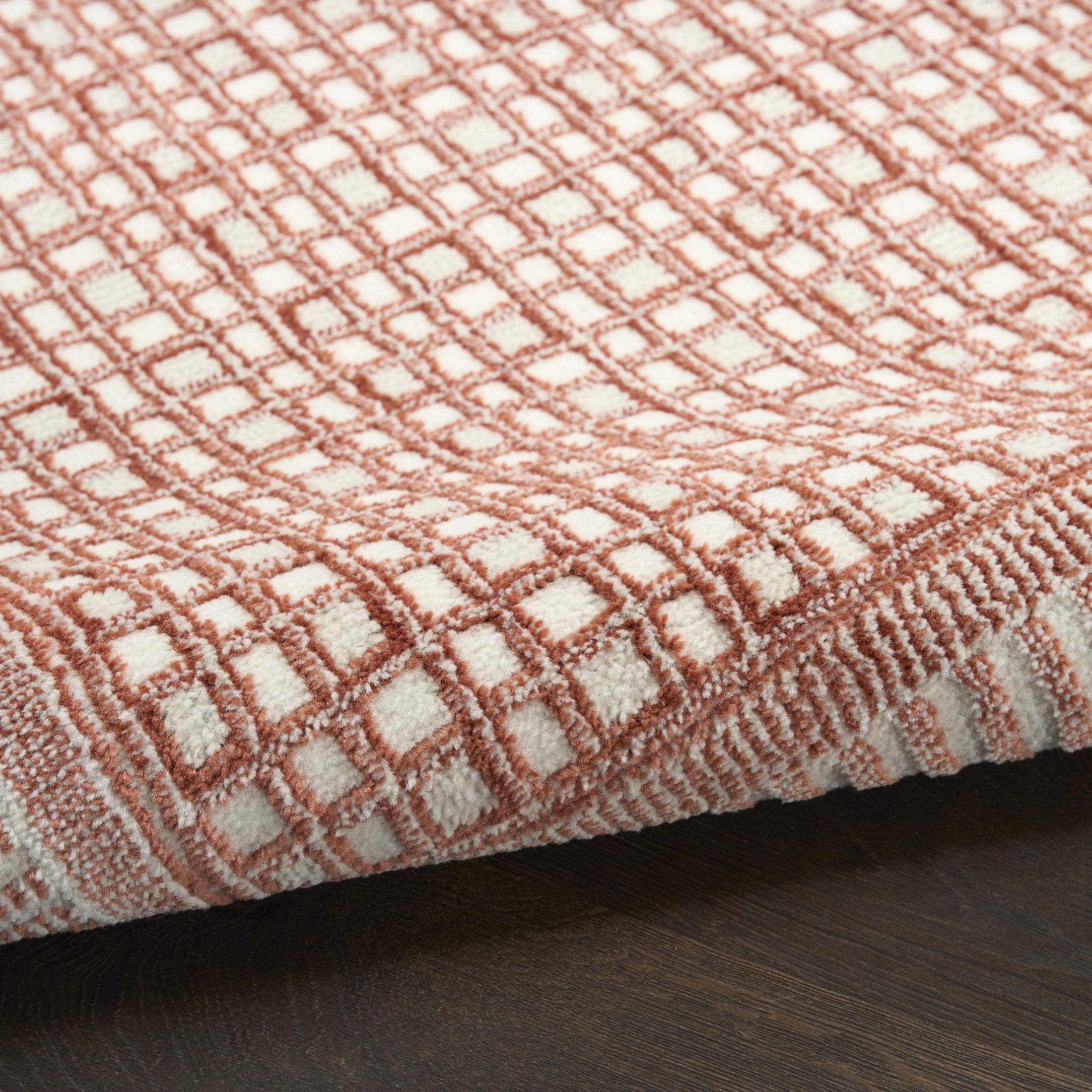 Nourison Nordic 2'2" x 7'6 Brick Ivory Modern Indoor Rug