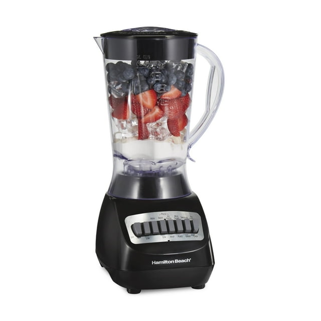 Hamilton Beach 56 Ounce 650W 10 Speed & Pulse Countertop Smoothie Blender, Black