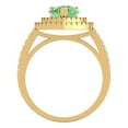 thumbnail image 4 of 2.48 ct Pear Cut Simulated Green Diamond with Simulated Diamond Halo Accents 18K Yellow Gold Womens Engagement Ring, 4 of 6
