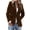 Coffee-1, variant on Womens Velvet Blazer Jacket - Long Sleeve V Neck Coat Notched Lapel Vintage Office Button Front Velour Blazer