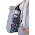 thumbnail image 4 of Ferrecci Men’s Blue Seersucker Striped Slim Fit 2 Piece Notch Lapel Cotton Suit with Marbled Buttons (40 Short), 4 of 7