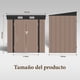 thumbnail image 2 of Cobertizo de Almacenamiento Exterior Metálico 6x4 FT, con Puertas Dobles con Cerradura y 2 Ventanas de Ventilación Blancas para Herramientas de Jardín, Patio y Trasero, Caqui, 2 of 8