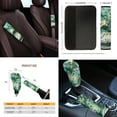 thumbnail image 4 of Yuyamidu Green Marble Print Car Seat Covers and Steering Wheel Cover Seat Belt Covers Trash Bin Rearview Mirror Cover Car Armrest Cover Coasters Gear Shift Knob Cover 14 Pack Auto Accessories, 4 of 7