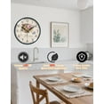 thumbnail image 5 of VOCOO Home Butterfly Print Wall Clock Glass Silent Classic Clock, 12 Inch Large Round Quartz Clock Battery Operated Non Ticking Easy to Read for Bedroom Living Room Kitchen Home Office, 5 of 6