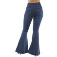 thumbnail image 4 of Fashion2Love Women's Plus Size Bell Bottom High Waist Flared Bootleg Jeans, 4 of 9