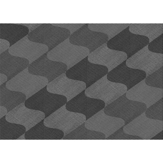 Ahgly Company Machine Washable Indoor Rectangle Transitional Dark Gray Black Area Rugs, 2' x 5'