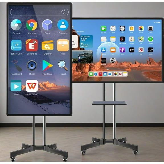 JYXCN Smart Board 49''Interactive Whiteboard Touch Screen All-in-One with Dual System, Effortlessly Share Ideas via Cloud, Perfect for Classroom Innovation, Office Brainstorming