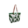 thumbnail image 2 of SAYOO Bolso de hombro con patrón geométrico para mujer, bolsos con botones magnéticos de alta capacidad, bolso de lona de viaje SAYOO  casual, 2 of 9