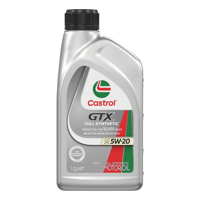 5 pack) Castrol GTX Full Synthetic 5W-20 Motor Oil, 1 Quart