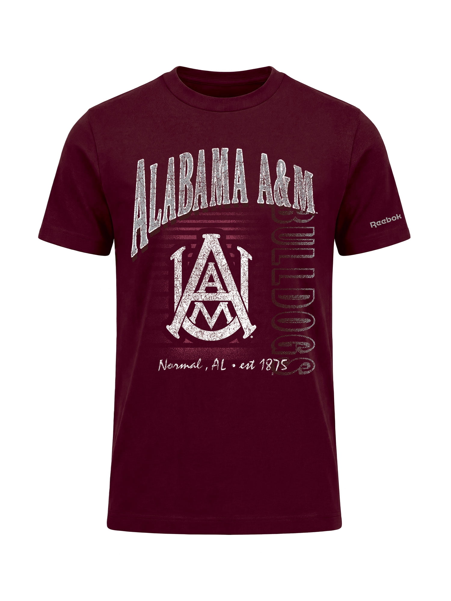 Alabama A&M Bulldogs Reebok Mens Crew Neck Short Sleeve T-Shirt