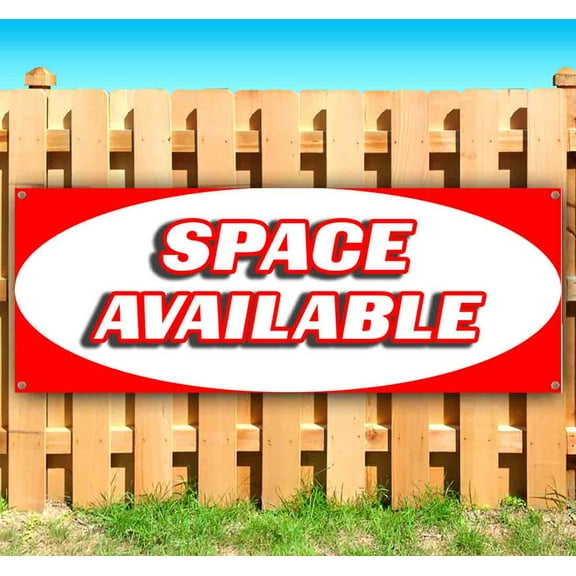 Space Available 13 oz Vinyl Banner With Metal Grommets