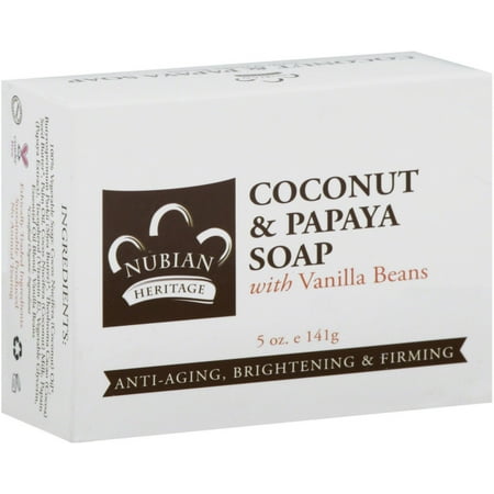 Nubian Heritage Coconut & Papaya Soap 5 oz (Pack of