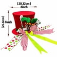 thumbnail image 3 of SIfdSeng Get it Fast Candy Christmas Tree Topper Hat Red Tree Topper Hat with Candy Peppermint Bows Ribbon Ornament Top Hat Christmas Tree Topper for Home Holiday Xmas Tree Decoration, 3 of 4