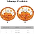 thumbnail image 3 of Thanksgiving Pumpkin Maple Leaf Tablecloths Round Tablecloth Fitted Elastic Table Cover Washable for Kitchen Dining Picnic Party Fit Table 45-50, 3 of 4