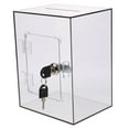 thumbnail image 6 of GAXIRE 1Pack Brown Acrylic Donation Box for Fundraising with Lock in Office 7.86X5.89X4.72in, 6 of 8