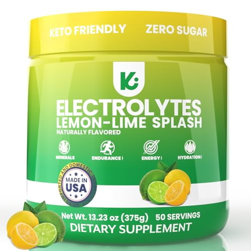 Keppi Keto Electrolitos en polvo sin azúcar - Cero carbohidratos - Hecho en Estados Unidos - Hidratación avanzada, rendimiento y recuperación - Delicioso sabor a lima limón - Se mezcla fácilmente sin
