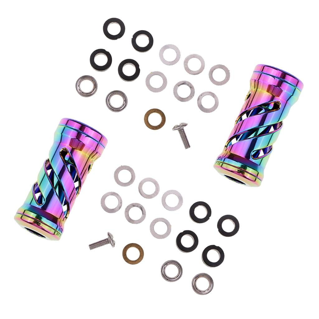 QccHieUs 2pcs Colorful Fishing Reel Handle Knob DIY Refit Handle Grip for S/D/A Reels