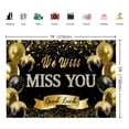 thumbnail image 2 of 7x5FT We Will Miss You Backdrop Black Golden Glitter Balloon Going Away Party Background Congrats Retirement Farewell Anniversary Party Decorations, 2 of 6