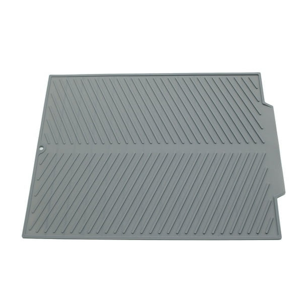 Almohadilla para secar platos Sunnimix silicona plegable gris 39x25 cm