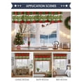 thumbnail image 6 of Valances for Windows Christmas Rod Pocket Cafe Window Treatments Valance Curtains for Kitchen Bathroom Laundry Basement Windows 42"x18", 6 of 7