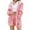 Pink, variant on Christmas pajamas Christmas gift Womens Pajamas Three Piece Vest Shorts Jacket Plush Pajamas Three Piece Set
