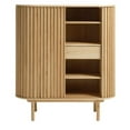 thumbnail image 4 of Unique Furniture Rounded Sliding Door Sideboard 43"W in Natural, 4 of 12