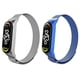 thumbnail image 1 of Juego de 2 correas magnéticas metálicas para Mi Band 7, 6, 5, 4 y 3, correas de reloj inteligentes ajustables de acero inoxidable para mujer, hombre, deporte y trabajo, 1 of 7