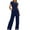 Navy1, variant on Chbgutlmr 2 Piece Sets for Women Crewneck Short Sleeve Slim Tees Wide Leg Pants Comfy Athletic Casual Outfits