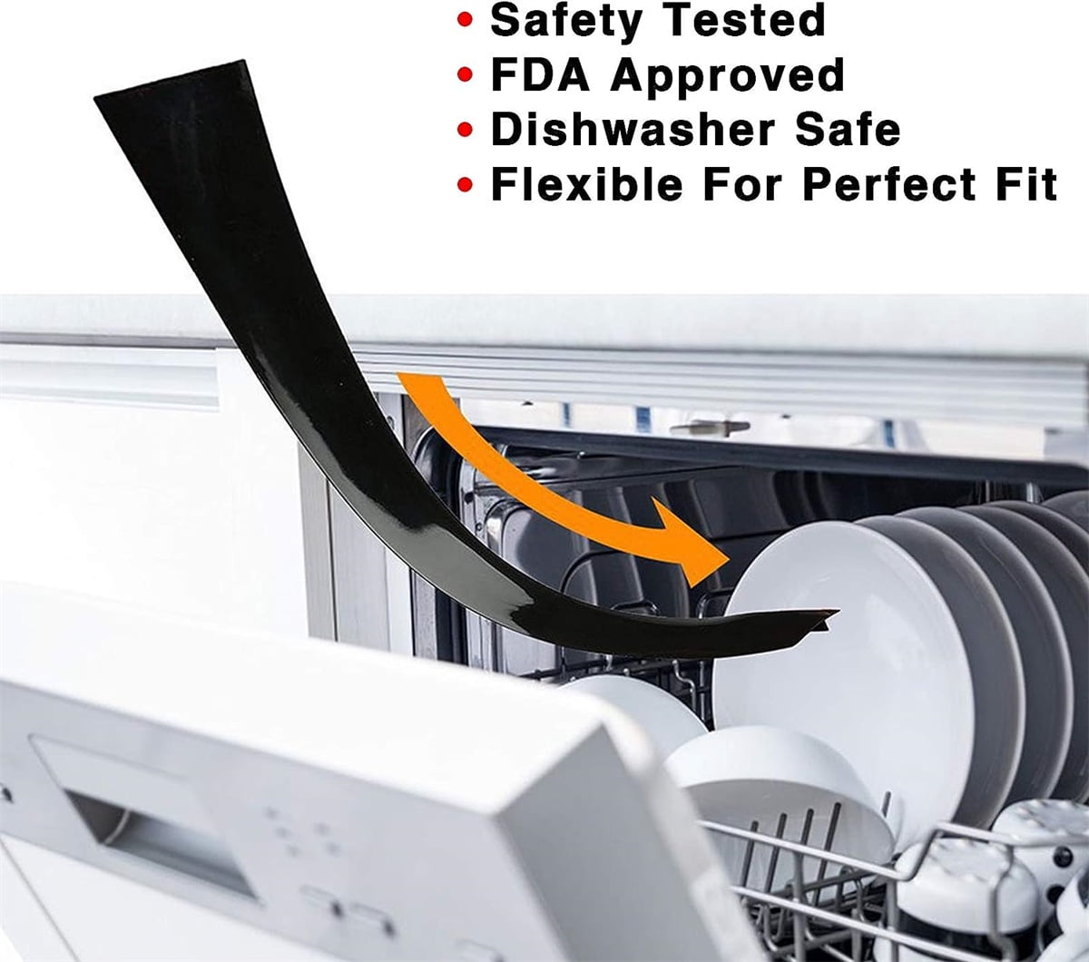 Bexikou Silicone Stove Gap Covers (6 Pack),Silicone Stove Counter Gap Covers,Heat Resistant Oven Gap Filler, Anti-Stain Countertop Gap Fillers, Easy to Clean (21 Inches, Black)