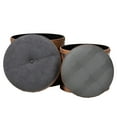 thumbnail image 3 of Baxton Studio Caleb Modern Grey Fabric and Alligator Faux Leather 2-Piece Storage Ottoman Set, 3 of 7