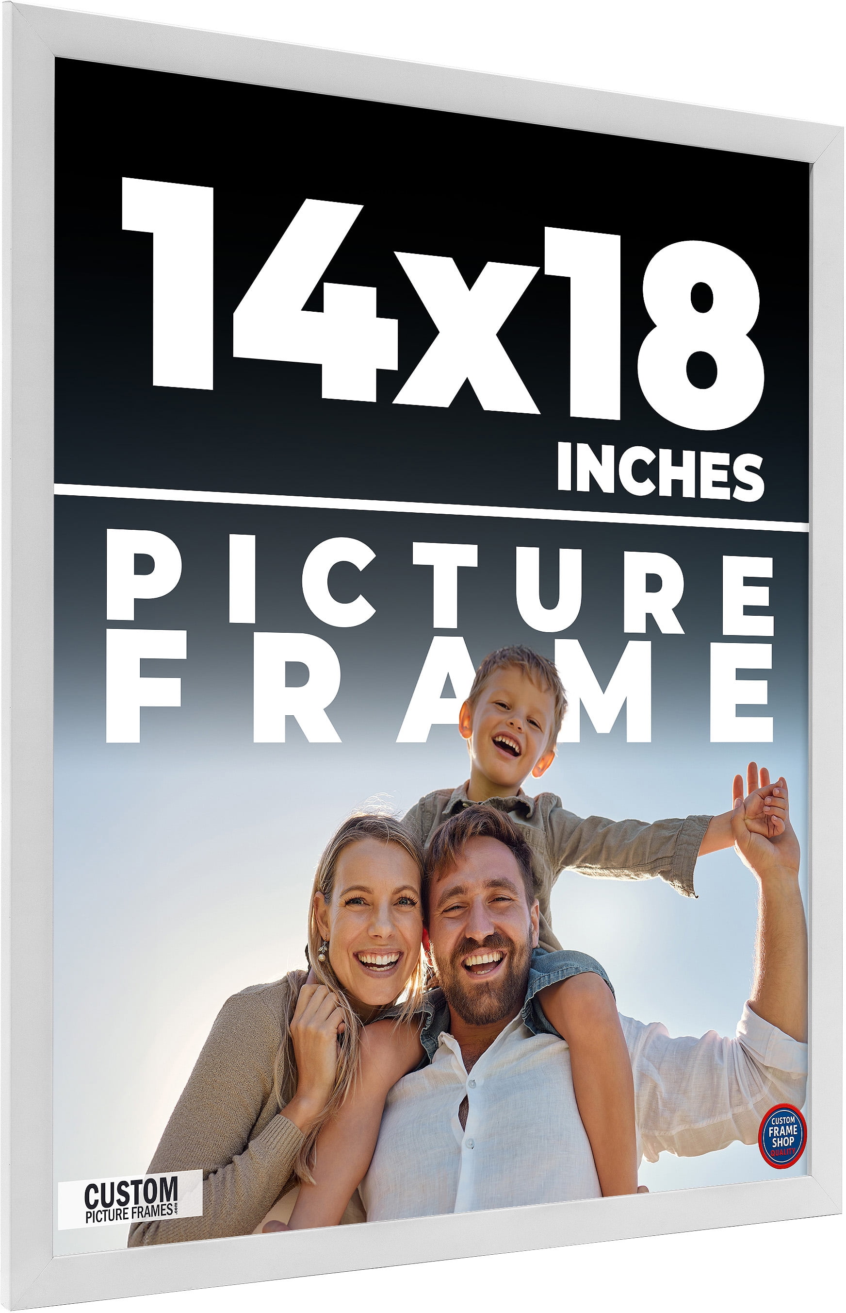 17x21 Frame White Solid Wood Picture Frame Includes UV Acrylic