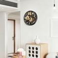 thumbnail image 6 of Voice Activated Clock with Glow Light 12 Inch Large Silent Wall Clock Battery Operated for Home Decor Elegant Beige Floral, 6 of 8