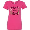 thumbnail image 3 of Inktastic Blessed to Be a Mom Pink Flowers Women's T-Shirt, 3 of 5