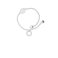 thumbnail image 2 of Delight Jewelry Silvertone Courage Strength Wisdom Infinity Ring - Silvertone Leaf Delicate Bracelet, 6.25+1.75", 2 of 4
