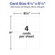 thumbnail image 5 of Postales Avery® - Brillo 975 1/2 x 4 1/4 - Mate - 200 / Caja - Mezcla FSC - Esquinas redondeadas perforadas de peso pesado Sin manchas Sin atascos, 5 of 5