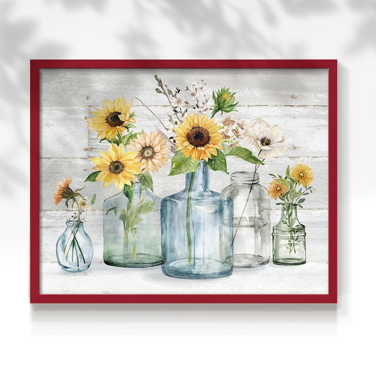 Sunflower Extravaganza by Carol Robinson - Restickable Framed Giclée Print